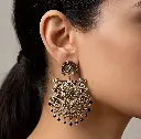 3 Layer peacock Design Earrings