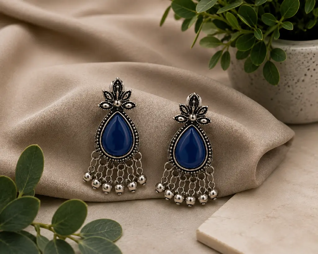 Sapphire Bloom Earrings