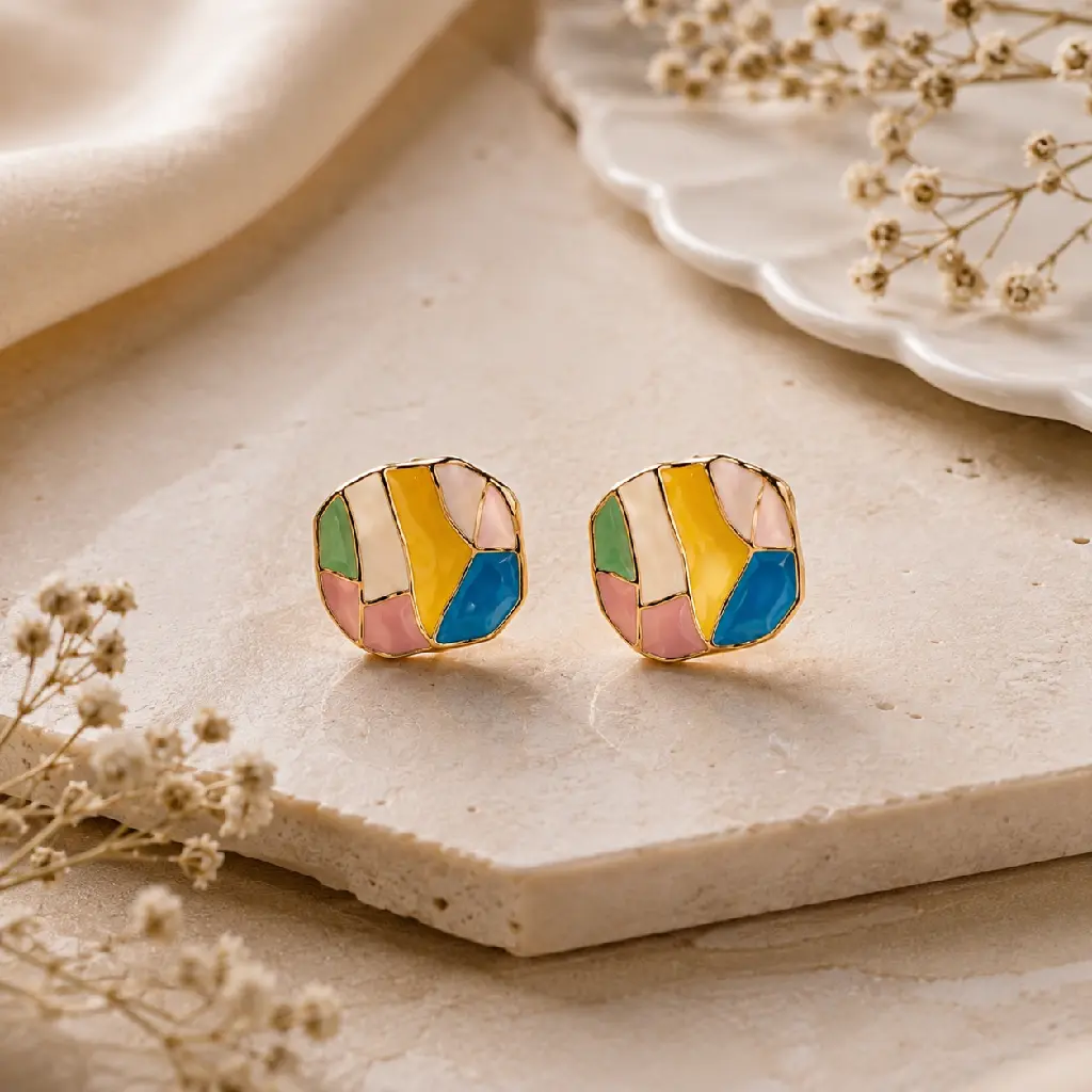 Mosaic Charm Stud