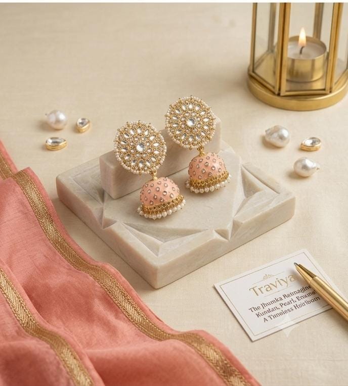 Blush Kundan Jhumka
